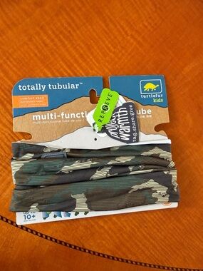 NWTturtlefur Kids Totally Tubular Multi-Function Tube - Green Camo